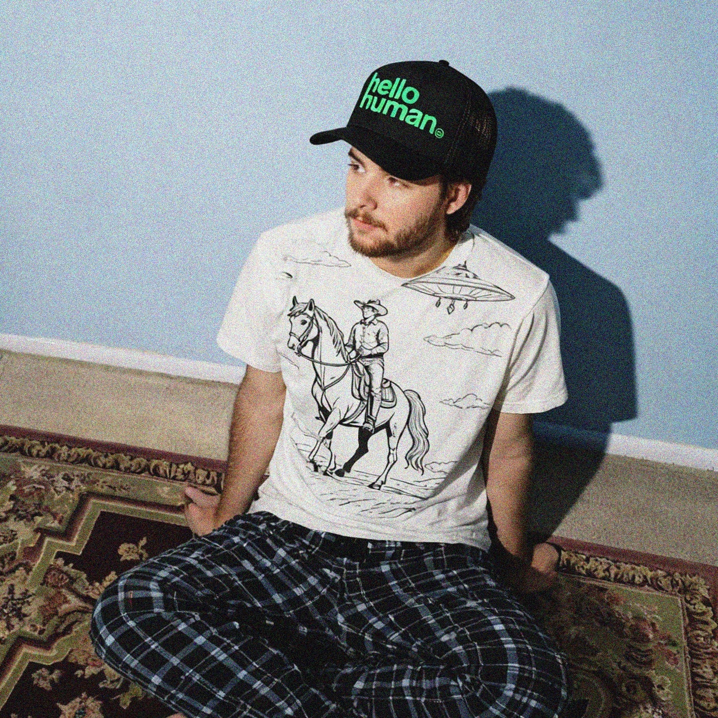 THE HELLO HUMAN TRUCKER HAT